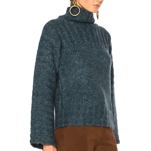 See by CHLOE Turtleneck Sweater Blue Green - Size Large - Picture 5 of 8